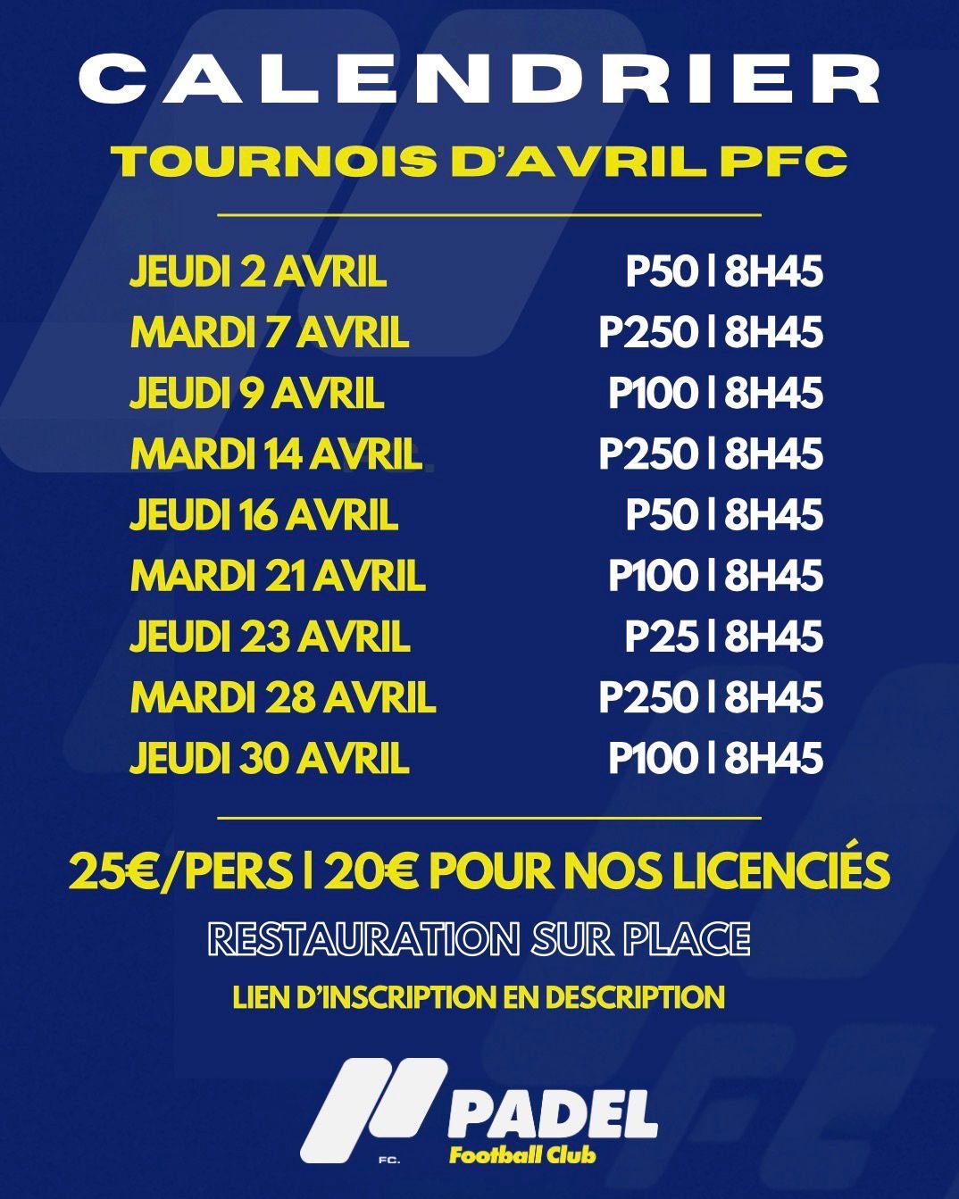 tournoi padel 95 avril