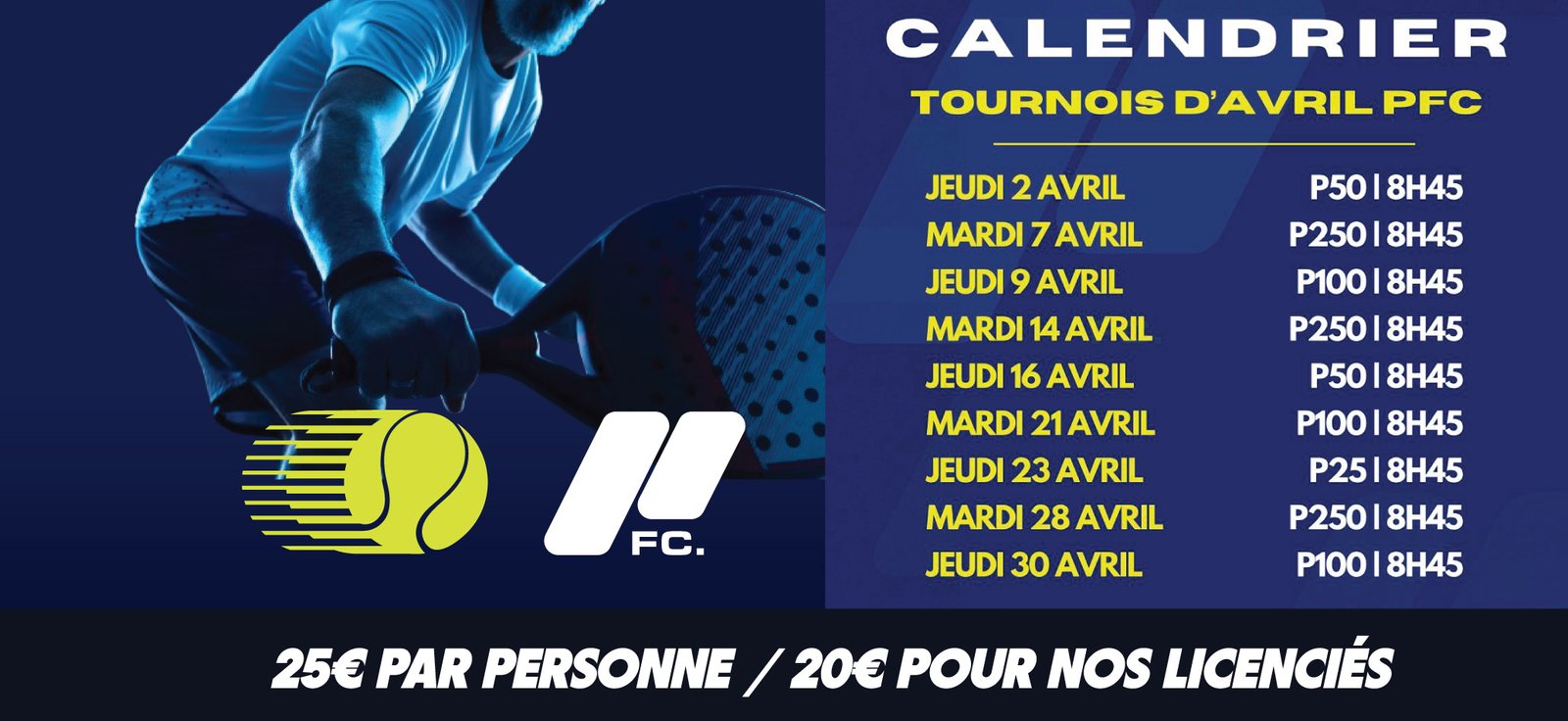 tournois padel avril 2026