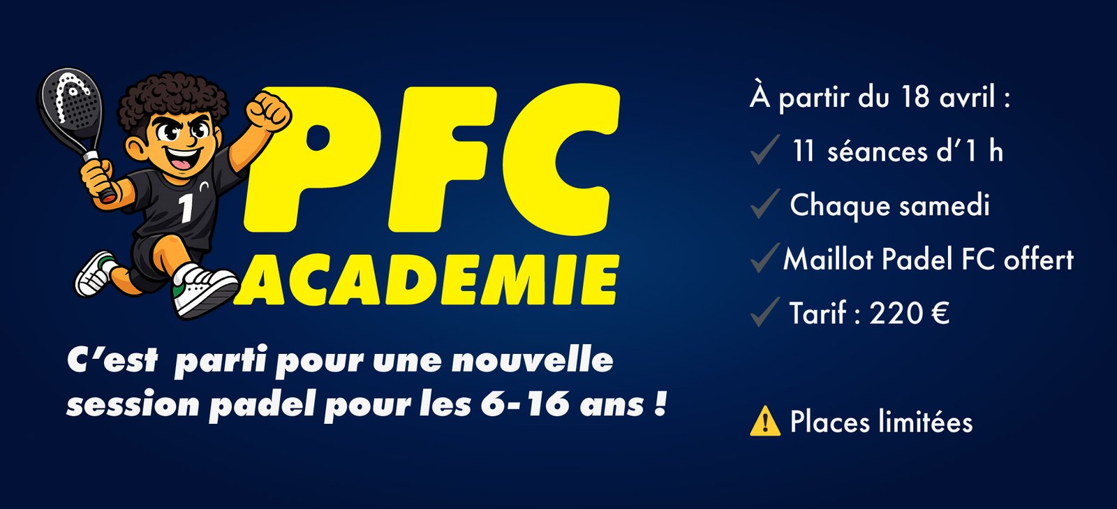 Academie Padel Enfant 2026