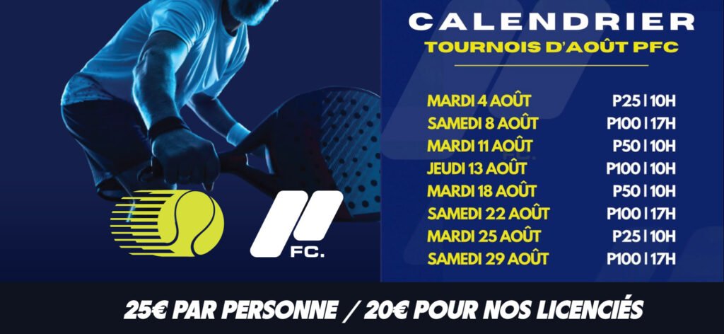 tournois padel aout 2026