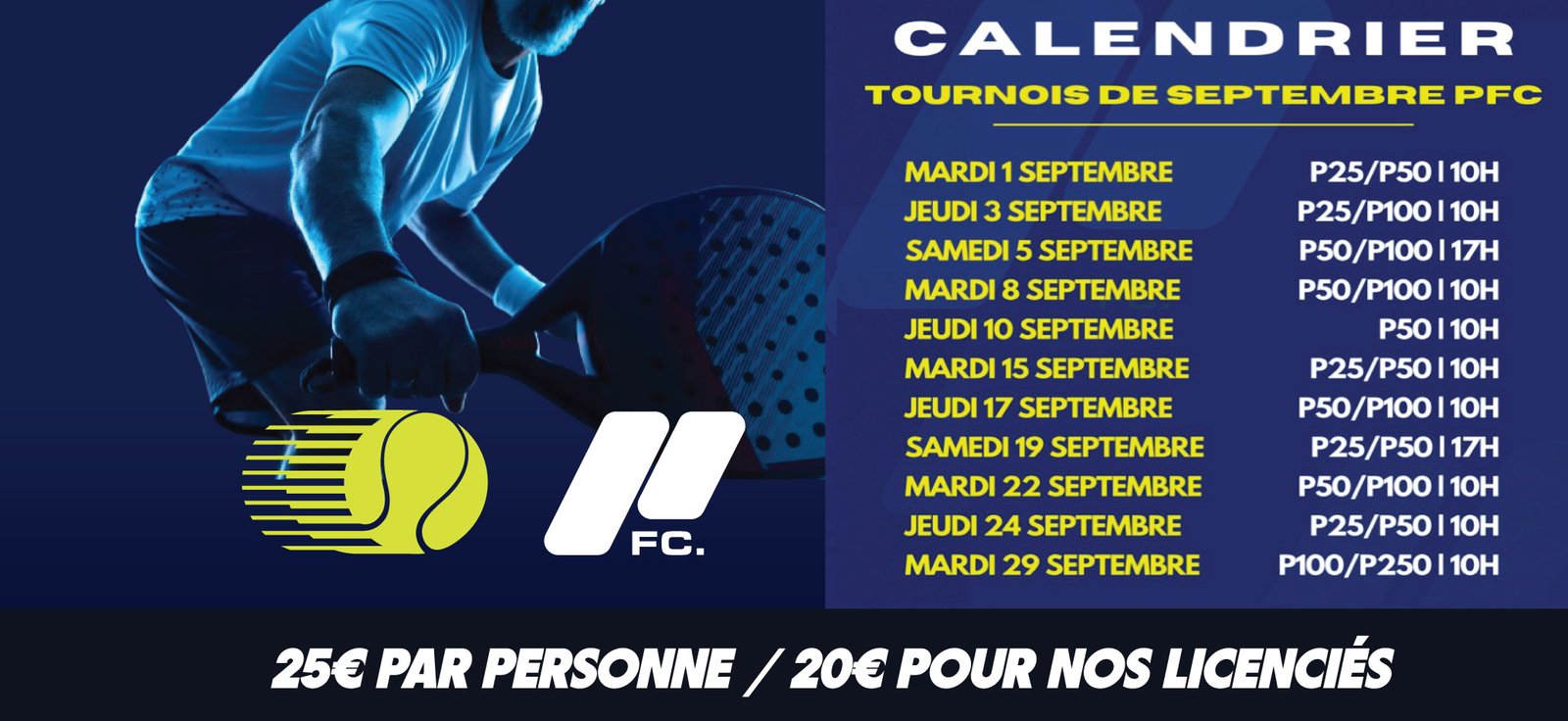 tournois padel septembre